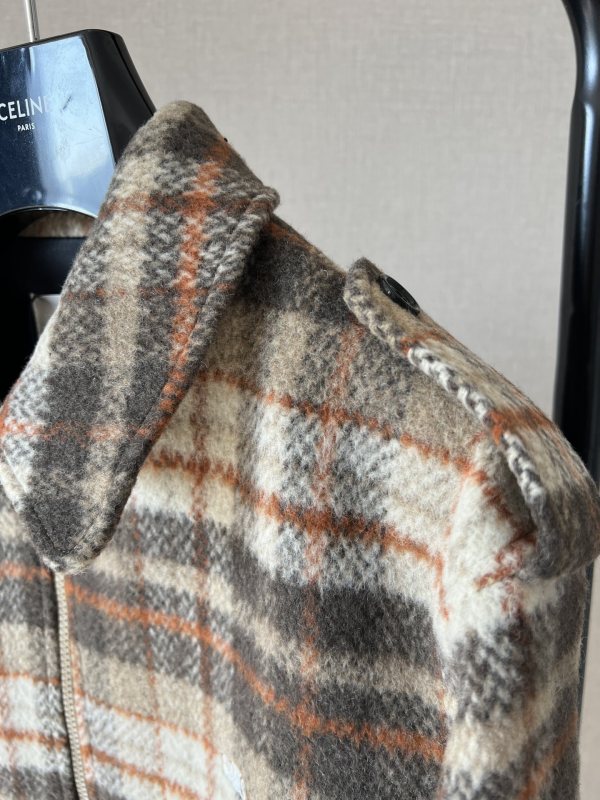 CELINE Wool plaid jacket