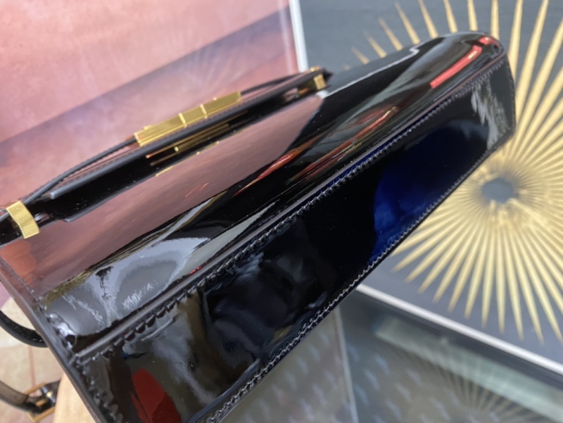 YSL MANHATTAN Small Lacquer Leather Shoulder Bag