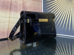 YSL MANHATTAN Small Lacquer Leather Shoulder Bag