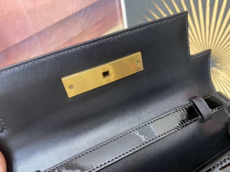 YSL MANHATTAN Small Lacquer Leather Shoulder Bag