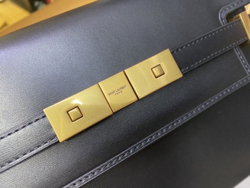 YSL MANHATTAN Crocodile Pattern Small Shoulder Bag
