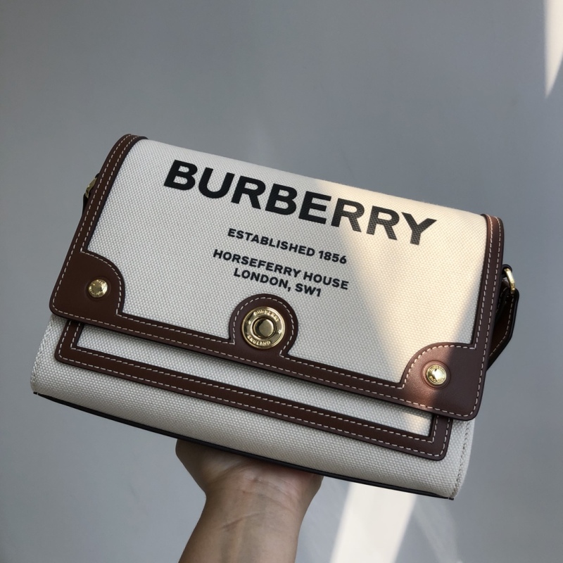 BURBERRY Horseferry printed canvas Note Bag