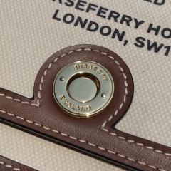 BURBERRY Horseferry printed canvas Note Bag