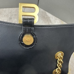 BALENCIAGA LECRUSH Small Crocodile Embossed Chain Bag