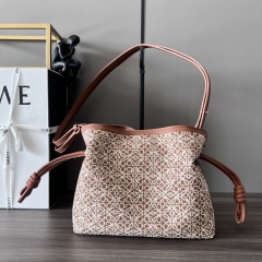 LOEWE Mini Anagram Jacquard Flamenco Handbag