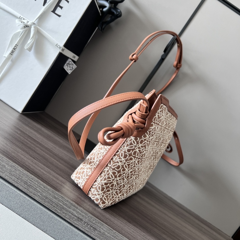 LOEWE Mini Anagram Jacquard Flamenco Handbag
