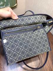 TORY BURCH T MONOGRAM Zipper Tote Bag