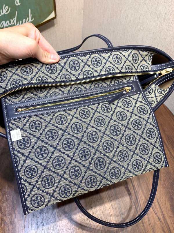 TORY BURCH T MONOGRAM Zipper Tote Bag