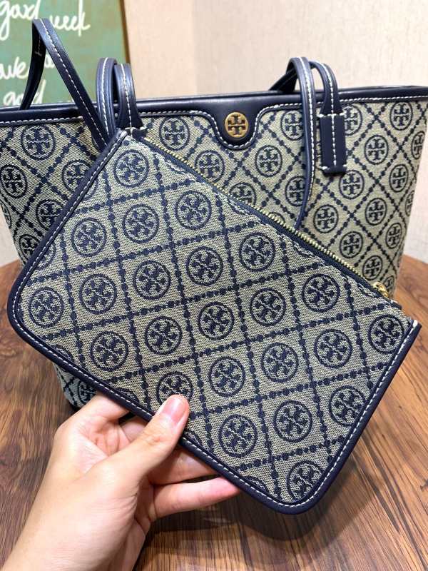 TORY BURCH T MONOGRAM Small Zipper Tote Bag