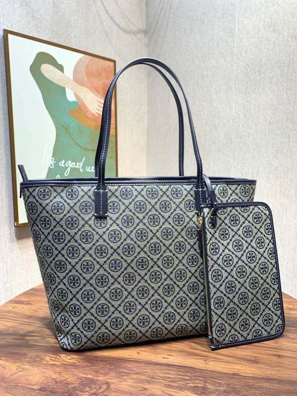 TORY BURCH T MONOGRAM Zipper Tote Bag