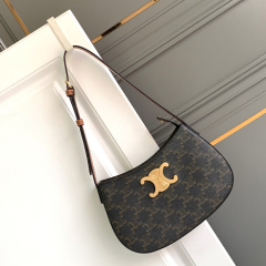 CELINE TILLY medium logo printed cow leather handbag