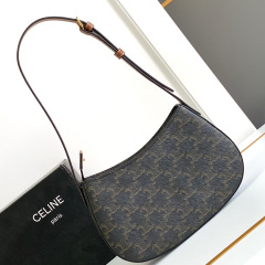 CELINE TILLY medium logo printed cow leather handbag