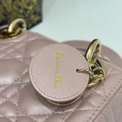 Mini  Lady Dior Sheep leather Handbag