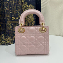 Mini  Lady Dior Sheep leather Handbag