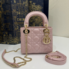 Mini  Lady Dior Sheep leather Handbag