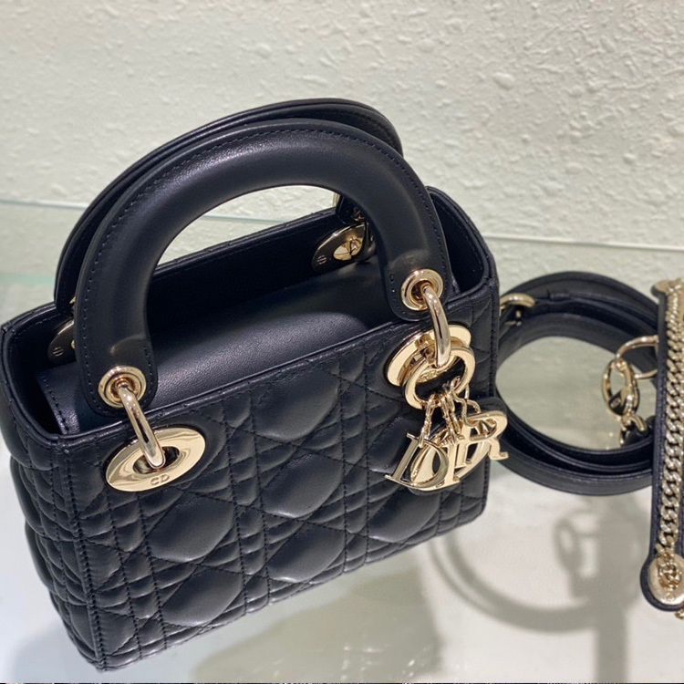Mini  Lady Dior Sheep leather Handbag