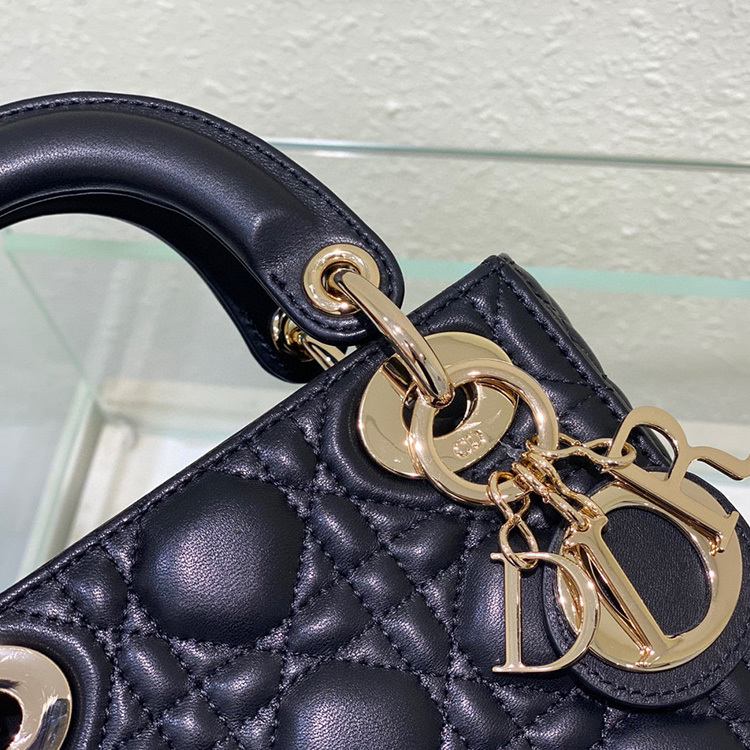 Mini  Lady Dior Sheep leather Handbag