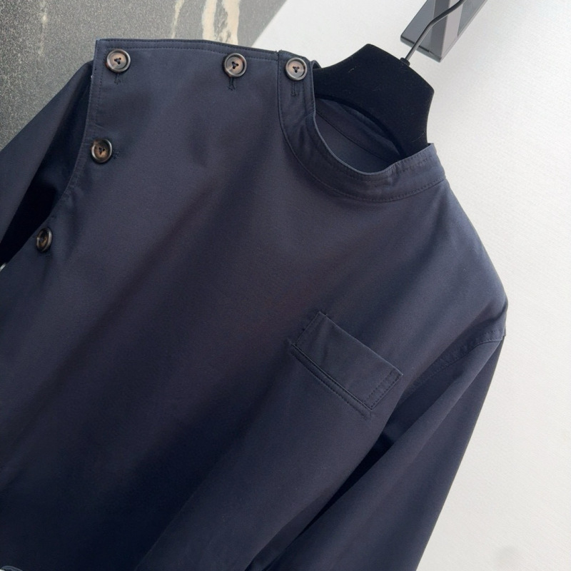 BV Stand collar irregular buttoned jacket