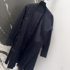 BV Stand collar irregular buttoned jacket