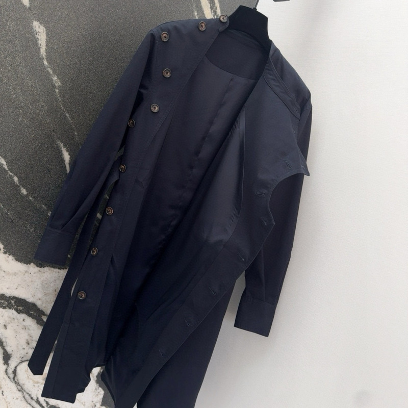 BV Stand collar irregular buttoned jacket