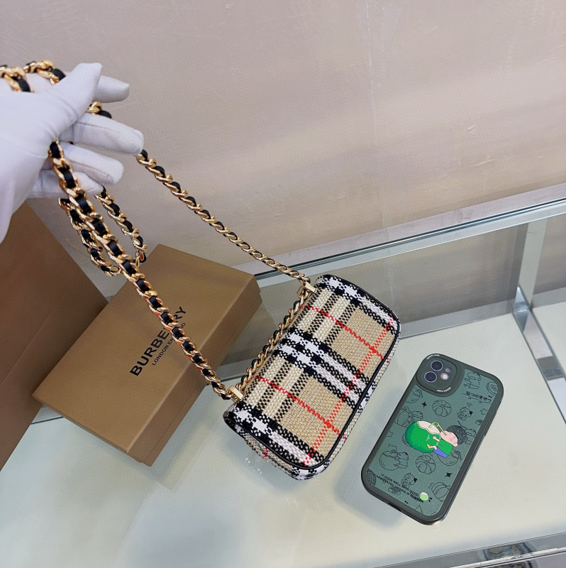 BURBERRY Vintage plaid Lola series bags