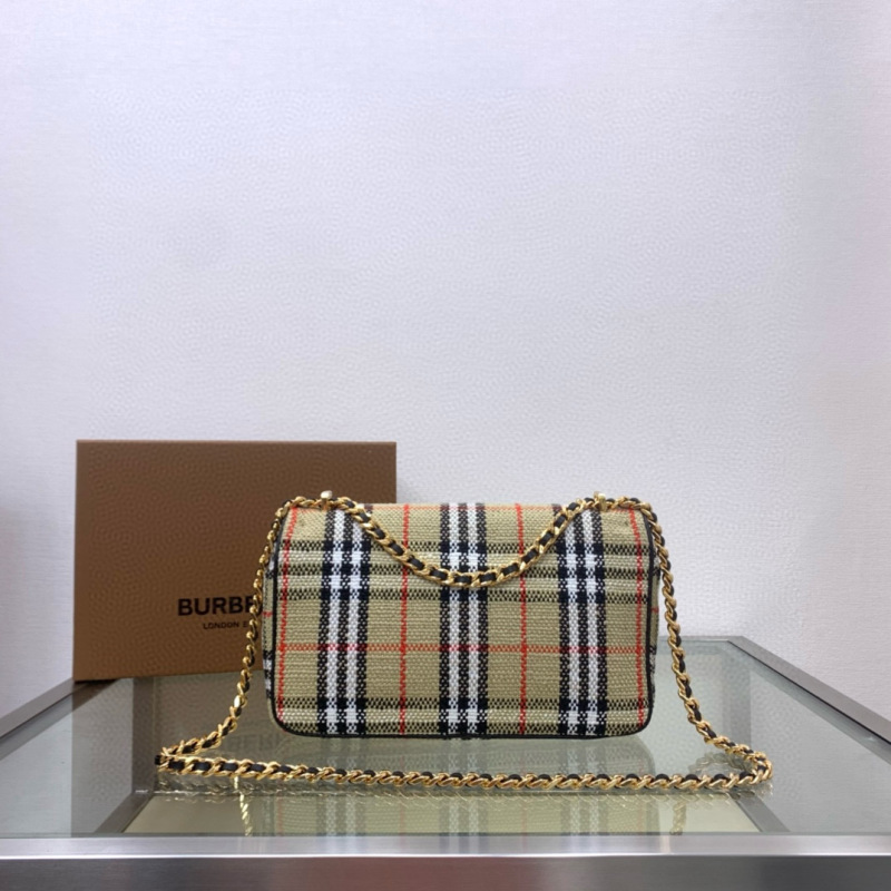 BURBERRY Vintage plaid Lola series large bag