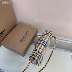 BURBERRY Vintage plaid Lola series large bag