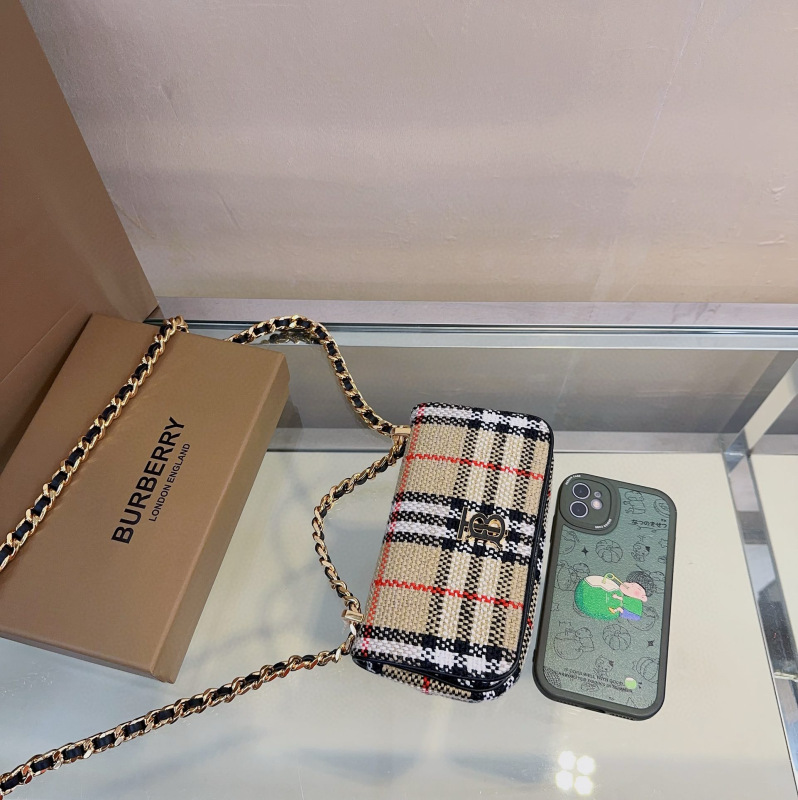 BURBERRY Vintage plaid Lola series bags