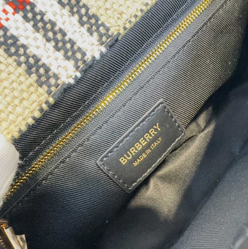 BURBERRY Vintage plaid Lola series large bag