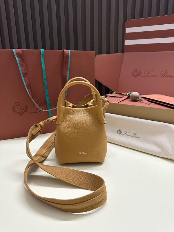 LORO PIANA Bale Mini bucket bag