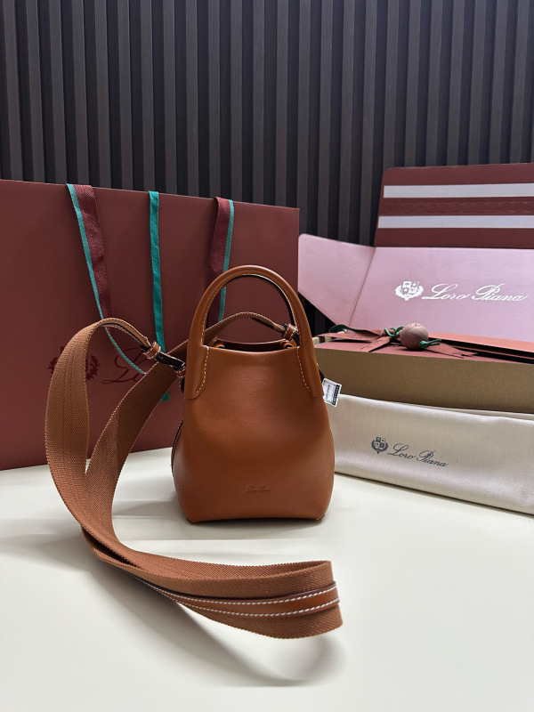 LORO PIANA Bale Mini bucket bag