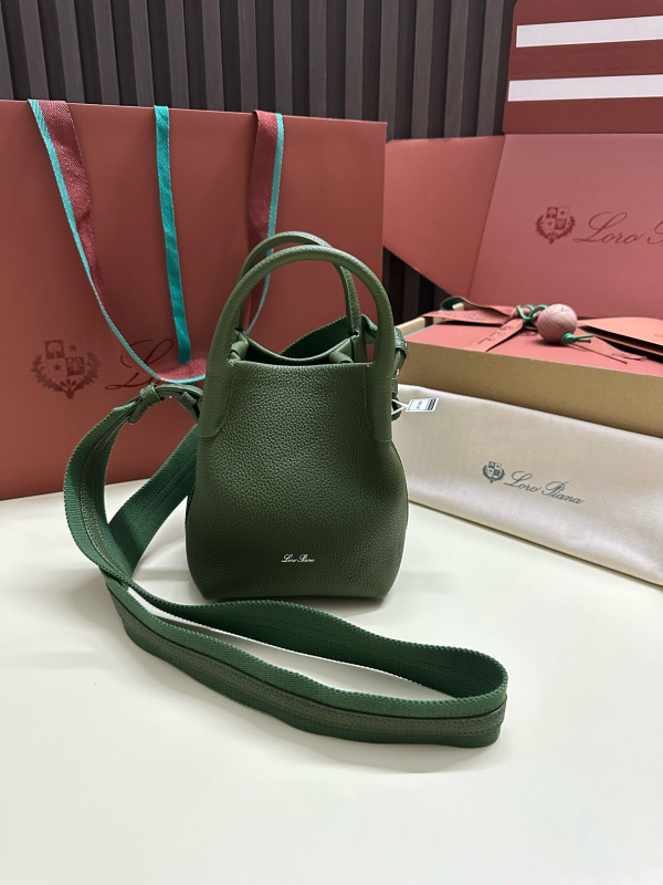 LORO PIANA Bale Mini bucket bag