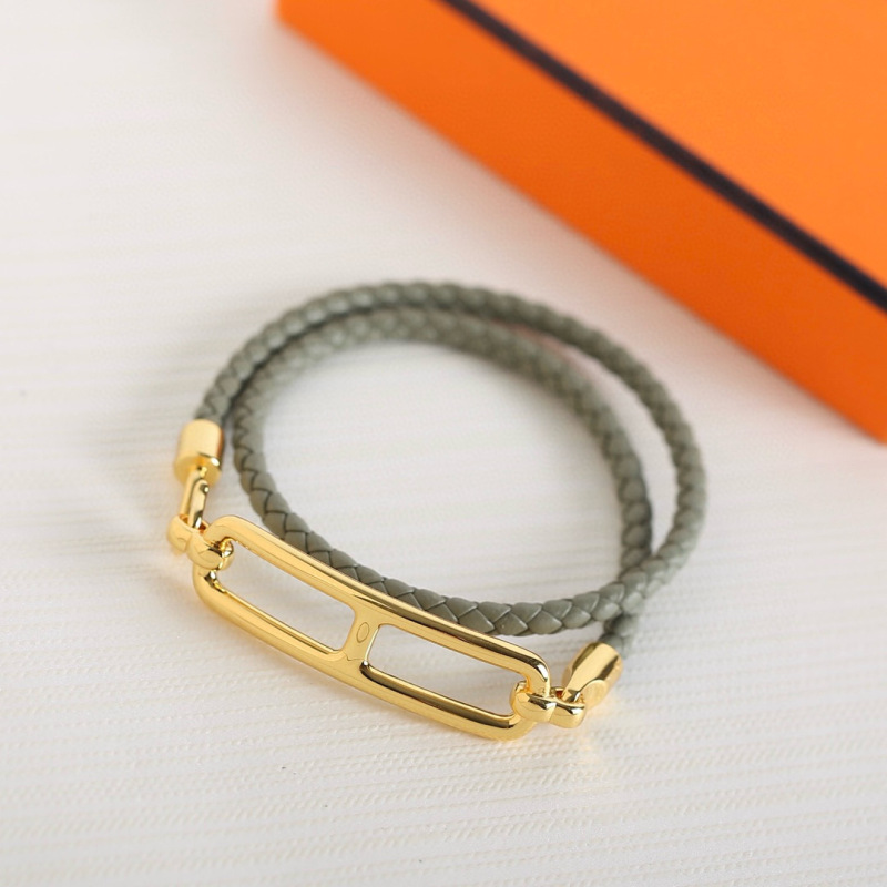 Hermes braided bracelet double loop
