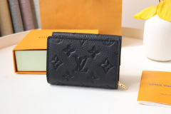 Metis short wallet M80880 black (embossed) inherited Métis leather series.