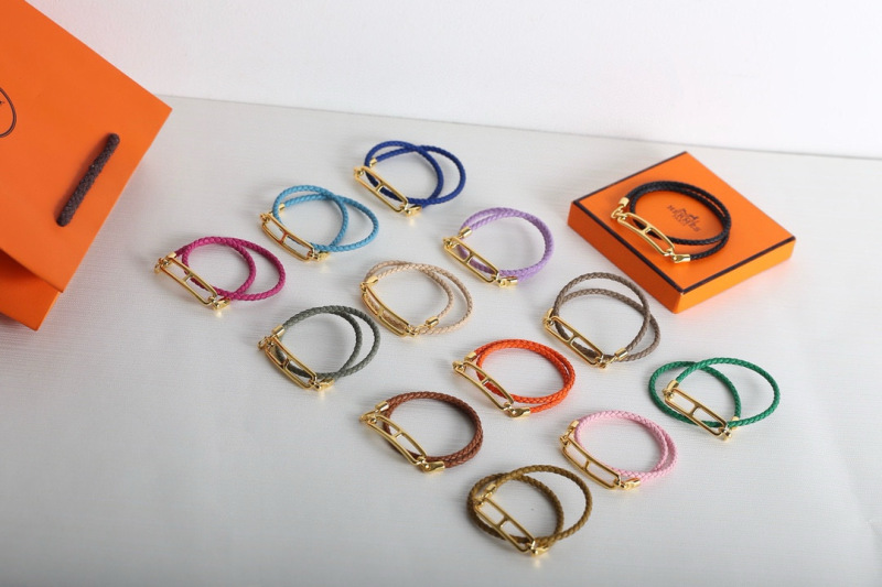 Hermes braided bracelet double loop