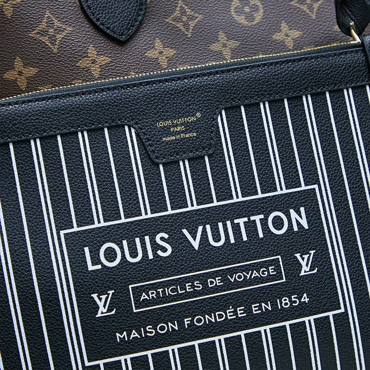 LV Neverfull Inside Out MM Tote Bag