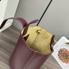 LOEWE Mini Pebble bucket in smooth calfskin