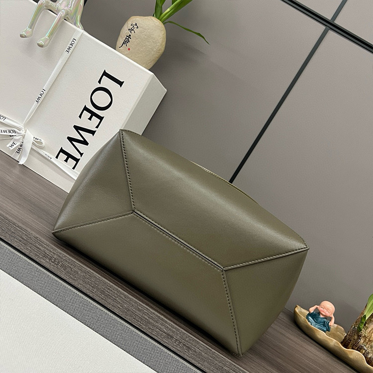 LOEWE Medium Puzzle Fold tote in shiny calfskin