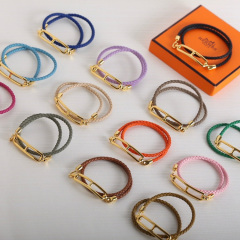 Hermes braided bracelet double loop