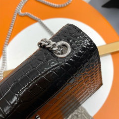 YSL KATE SMALL TASSEL IN CROCODILE-EMBOSSED LEATHER