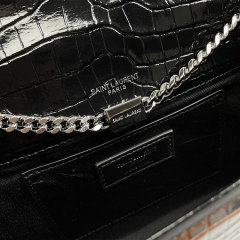 YSL KATE MEDIUM TASSEL IN CROCODILE-EMBOSSED LEATHER