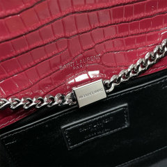 YSL KATE MEDIUM TASSEL IN CROCODILE-EMBOSSED LEATHER