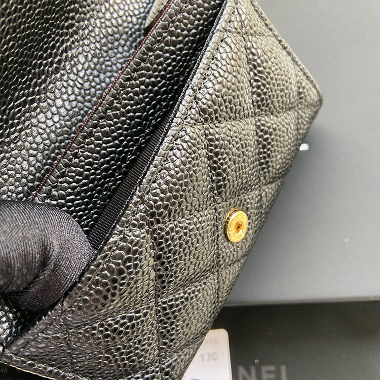 CHANEL Grain calf leather wallet