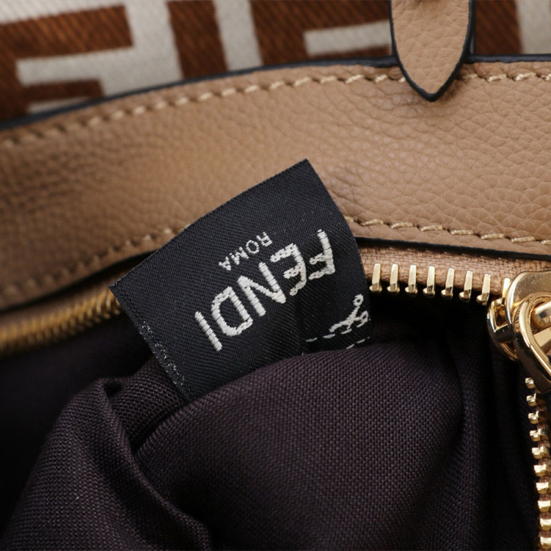 FENDI Striped Roll Tote Bag