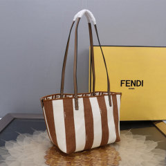 FENDI Striped Roll Tote Bag