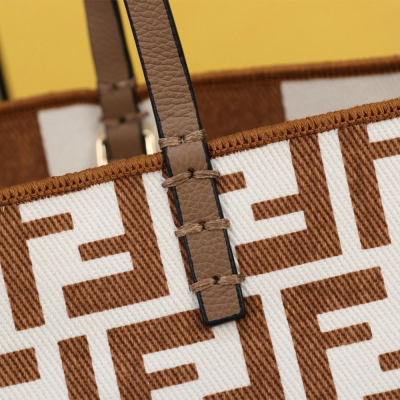 FENDI Striped Roll Tote Bag