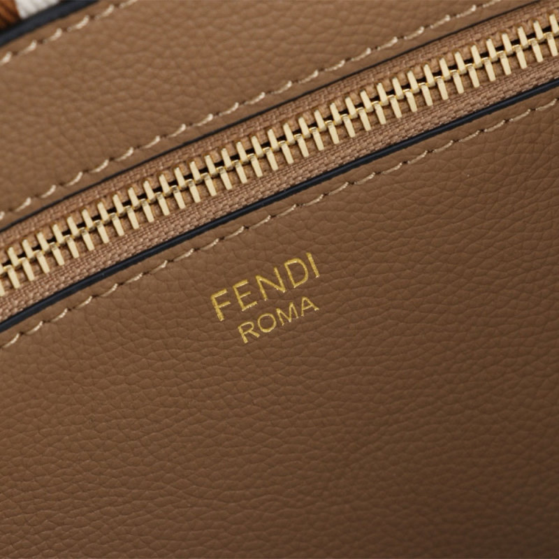FENDI Striped Roll Tote Bag