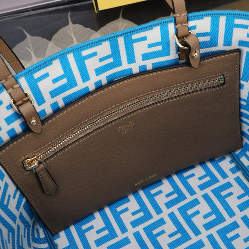 FENDI Striped Roll Tote Bag