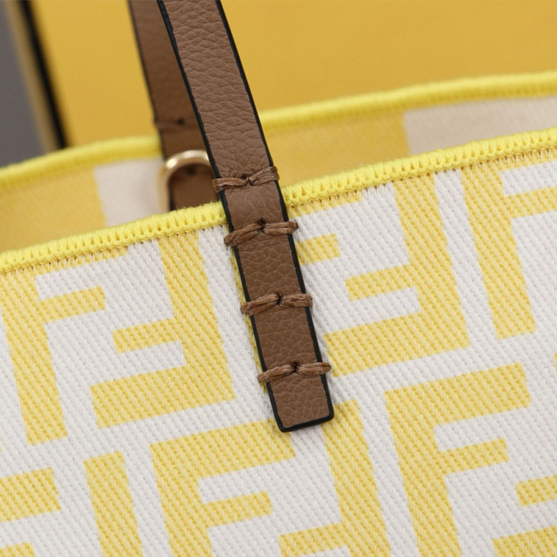 FENDI Striped Roll Tote Bag