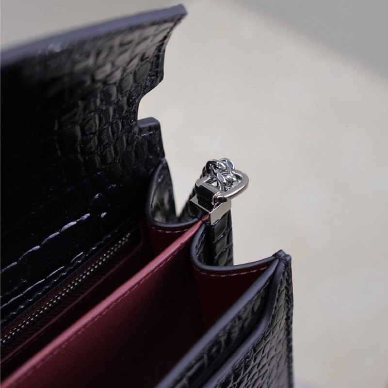 YSL Cassandra Medium Alligator Pattern Chain Bag